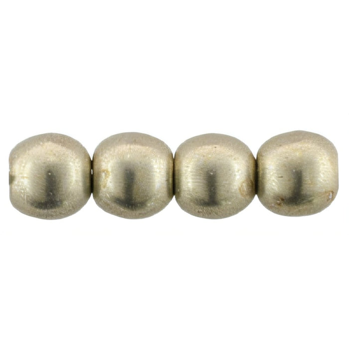 Czech Round Beads 6mm ColorTrends: Sueded Gold Cloud Dream (50pcs)
