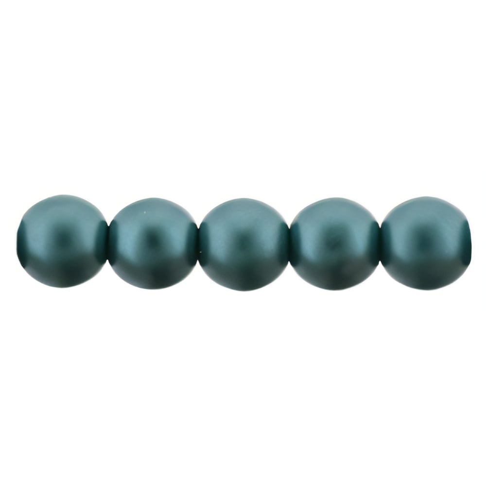 Czech Glass Pearls 6mm Teal (25pcs)