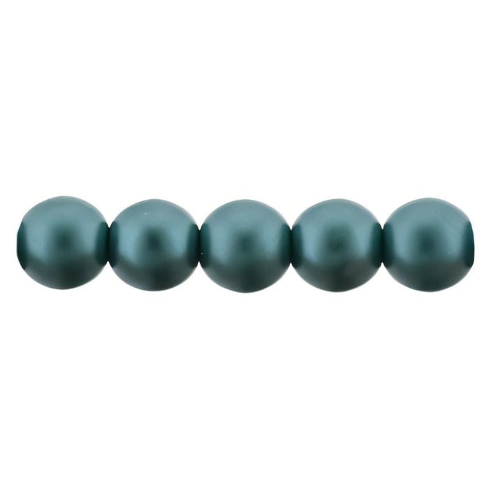 Czech Glass Pearls 6mm Teal (25pcs)