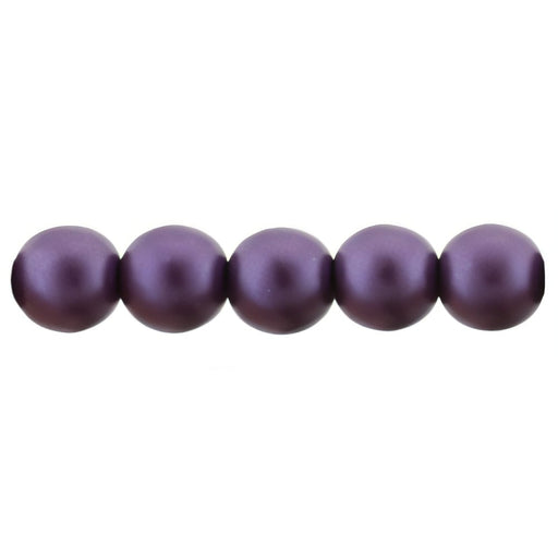 Czech Glass Pearls 6mm Purple Velvet (25pcs)