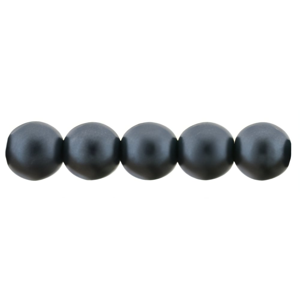 Czech Glass Pearls 6mm Charcoal (25pcs)