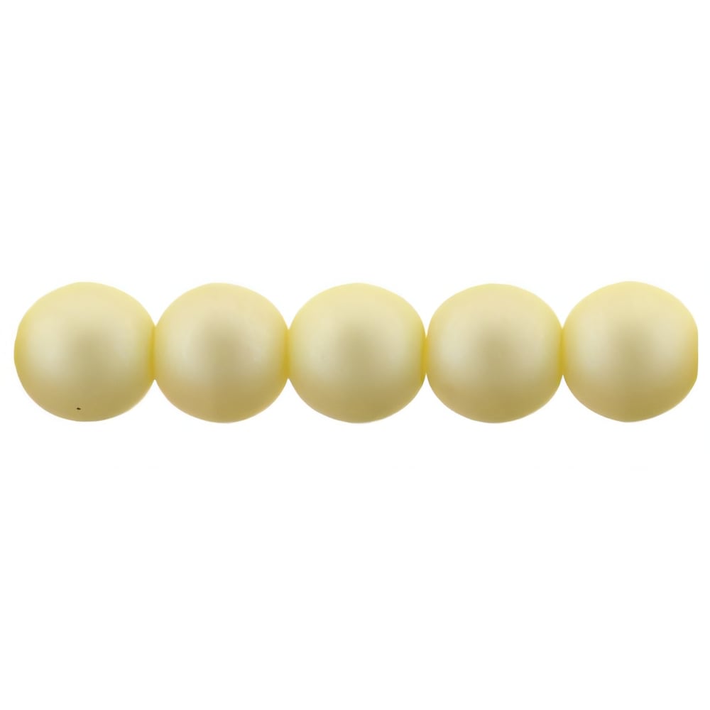 Czech Glass Pearls 6mm Matte - Cream (25pcs)