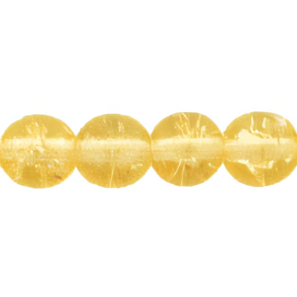 Czech Round Crackle Beads 6mm Lt Topaz (50pcs)