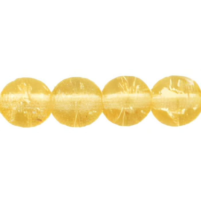 Czech Round Crackle Beads 6mm Lt Topaz (50pcs)