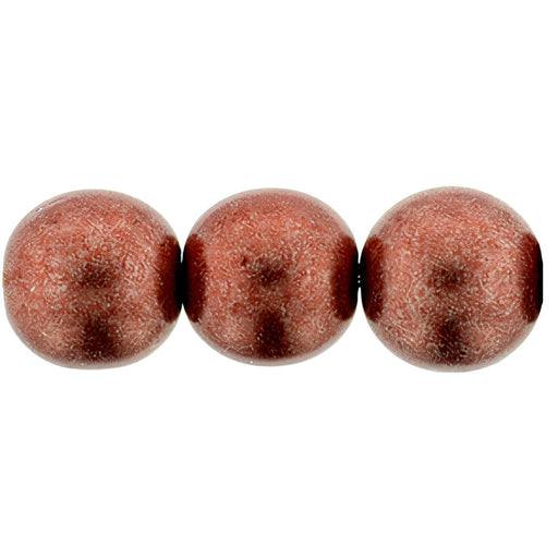 Czech Round Beads 8mm ColorTrends: Saturated Metallic Grenadine (25pcs)
