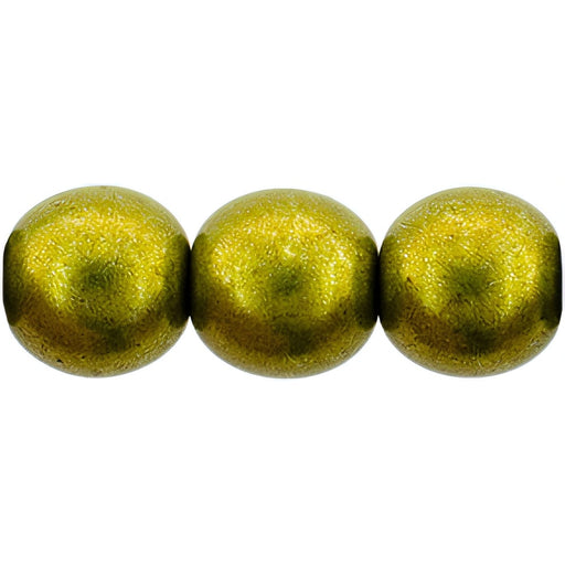 Czech Round Beads 8mm ColorTrends: Saturated Metallic Meadowlark (25pcs)