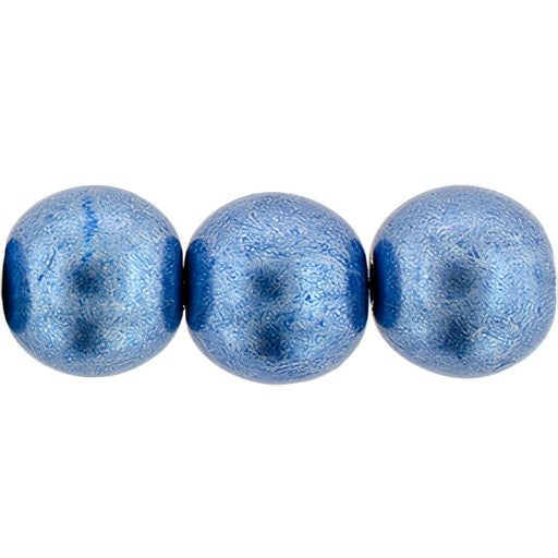 Czech Round Beads 8mm ColorTrends: Saturated Metallic Little Boy Blue (25pcs)