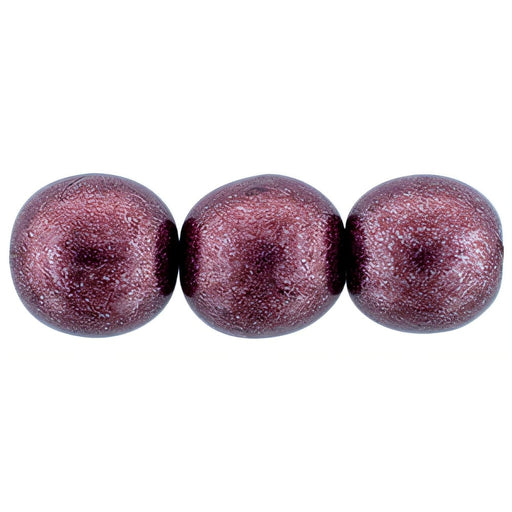 Czech Round Beads 8mm ColorTrends: Saturated Metallic Red Pear (25pcs)