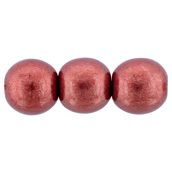 Czech Round Beads 8mm ColorTrends: Saturated Metallic Valiant Poppy (25pcs)