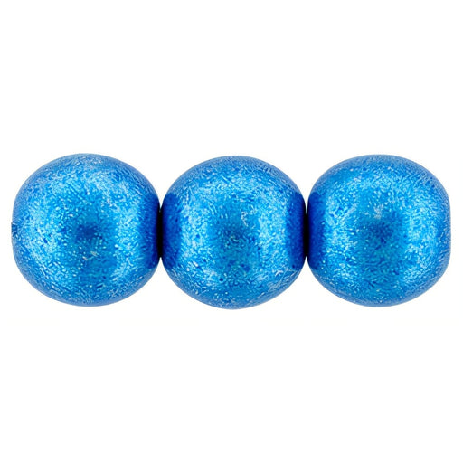 Czech Round Beads 8mm ColorTrends: Saturated Metallic Nebulas Blue (25pcs)