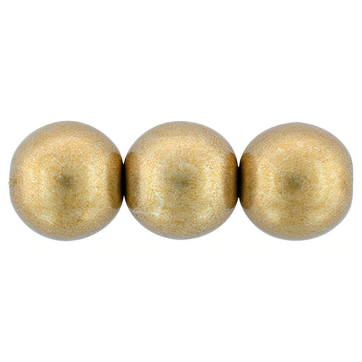Czech Round Beads 8mm ColorTrends: Saturated Metallic Ceylon Yellow (25pcs)