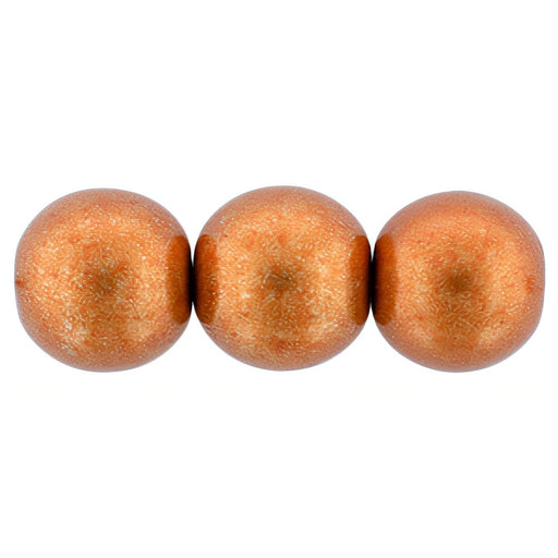 Czech Round Beads 8mm ColorTrends: Saturated Metallic Russet Orange (25pcs)