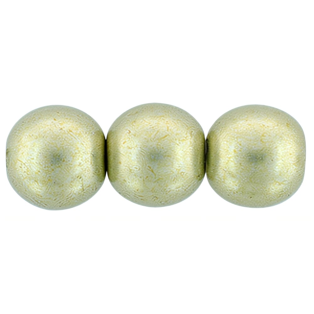 Czech Round Beads 8mm ColorTrends: Saturated Metallic Limelight (25pcs)