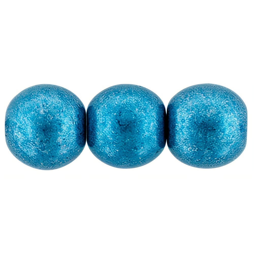 Czech Round Beads 8mm ColorTrends: Saturated Metallic Quetzal Green (25pcs)