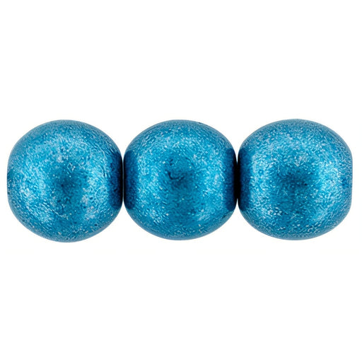 Czech Round Beads 8mm ColorTrends: Saturated Metallic Quetzal Green (25pcs)