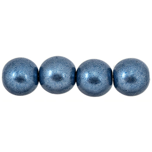 Czech Round Beads 8mm ColorTrends: Saturated Metallic Bluestone (25pcs)