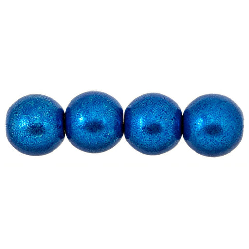 Czech Round Beads 8mm ColorTrends: Saturated Metallic Galaxy Blue (25pcs)