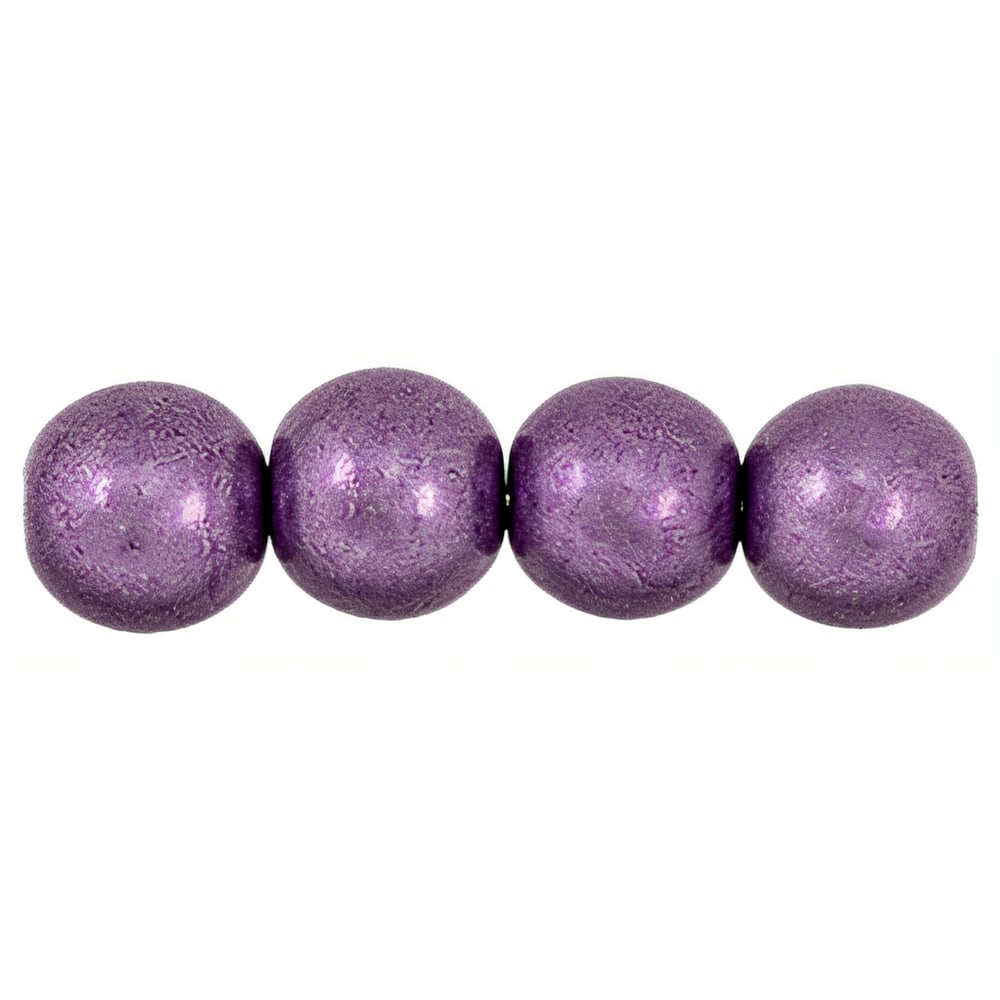 Czech Round Beads 8mm ColorTrends: Saturated Metallic Grapeade (25pcs)
