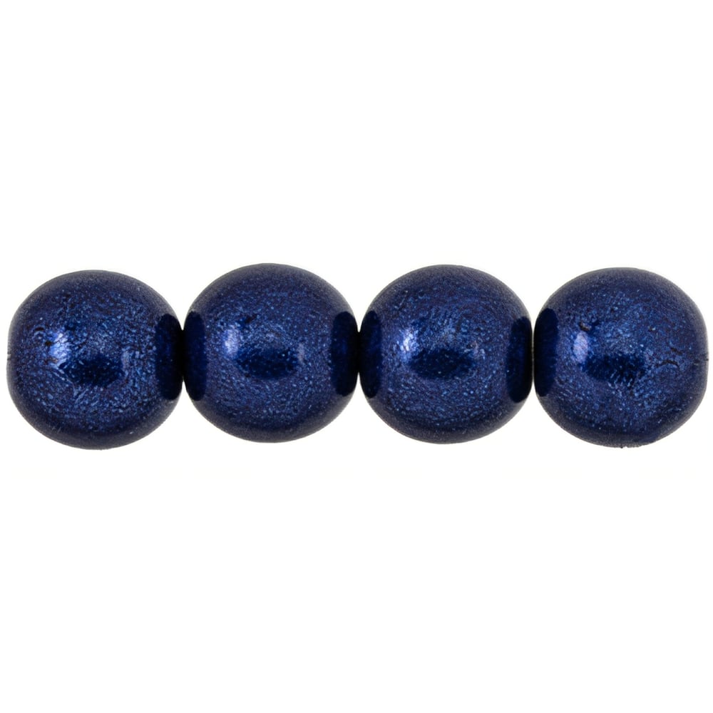Czech Round Beads 8mm ColorTrends: Saturated Metallic Evening Blue (25pcs)