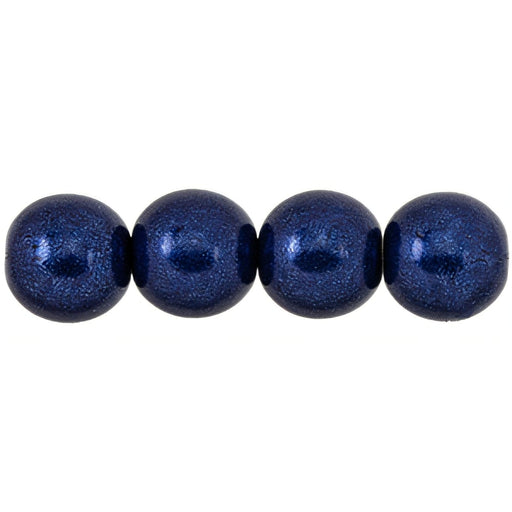 Czech Round Beads 8mm ColorTrends: Saturated Metallic Evening Blue (25pcs)