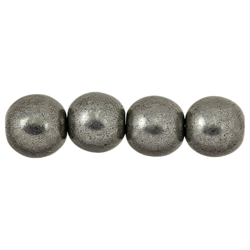 Czech Round Beads 8mm ColorTrends: Saturated Metallic Frost Gray (25pcs)