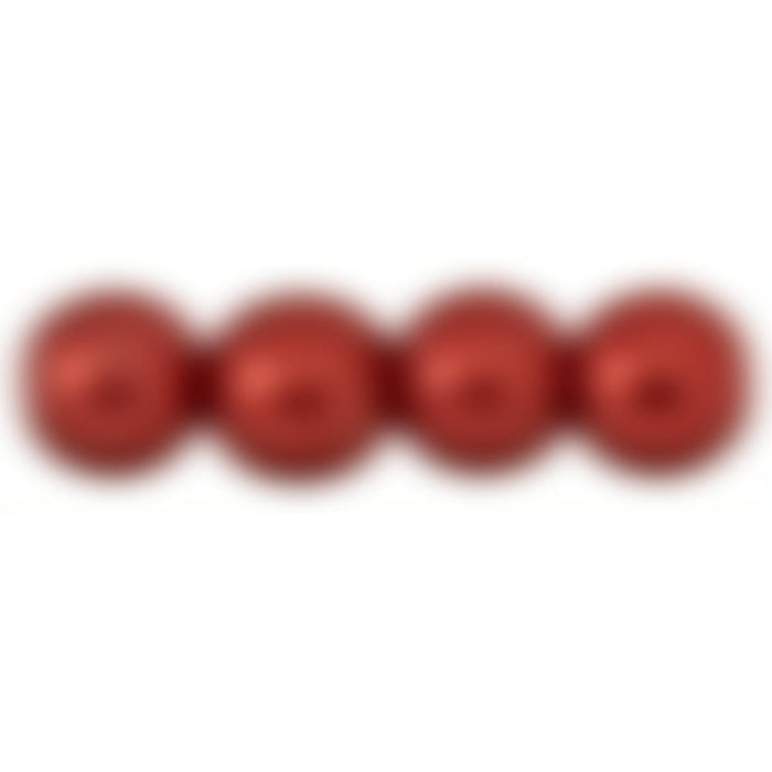 Czech Round Beads 8mm ColorTrends: Saturated Metallic Cranberry (25pcs)