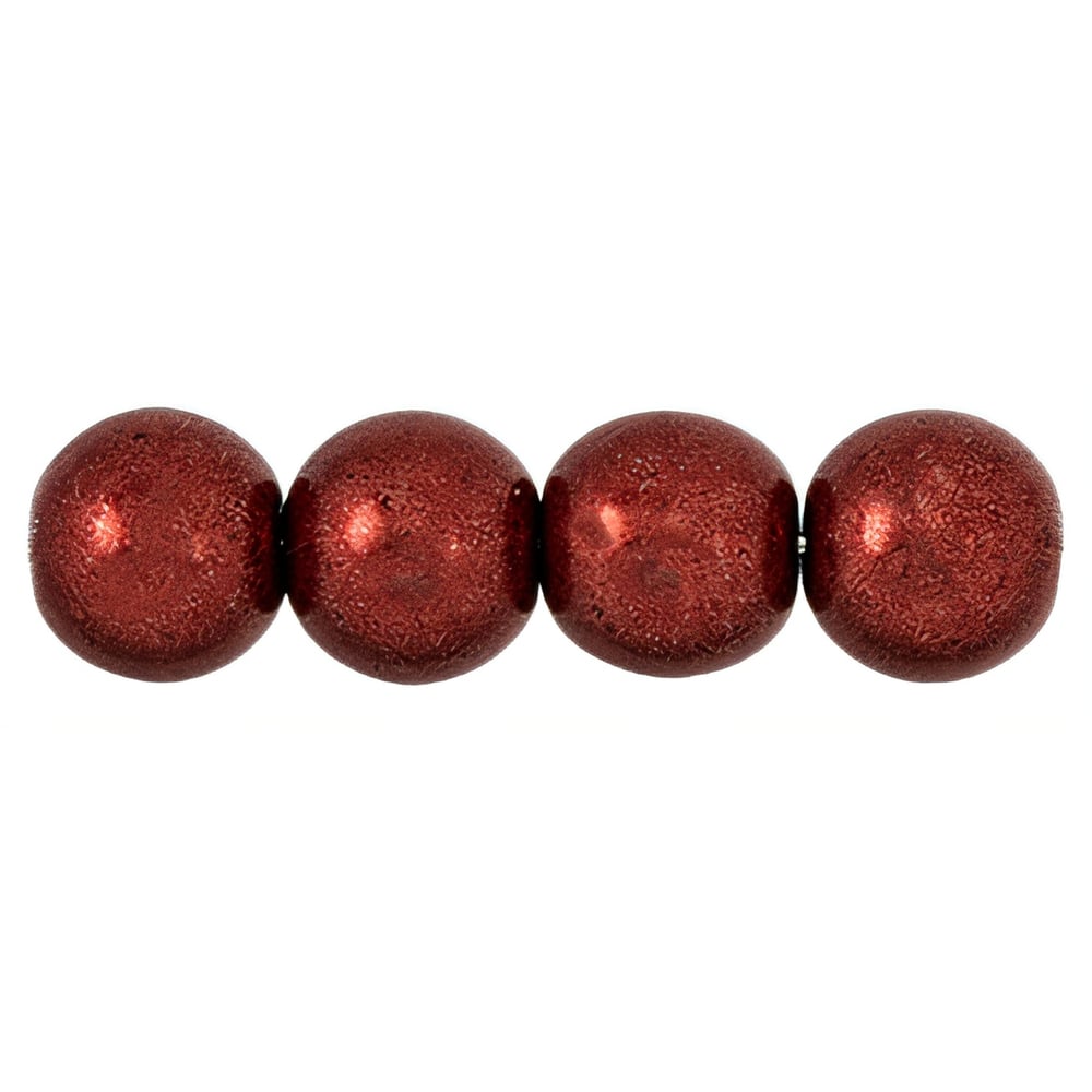 Czech Round Beads 8mm ColorTrends: Saturated Metallic Merlot (25pcs)