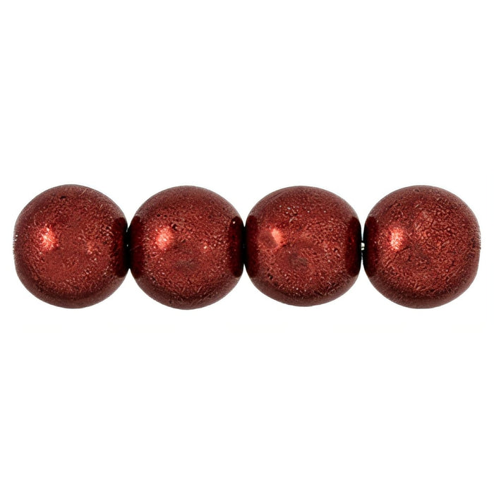 Czech Round Beads 8mm ColorTrends: Saturated Metallic Merlot (25pcs)