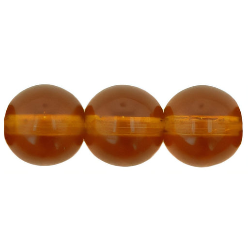 Czech Round Beads 8mm Dk Topaz (25pcs)