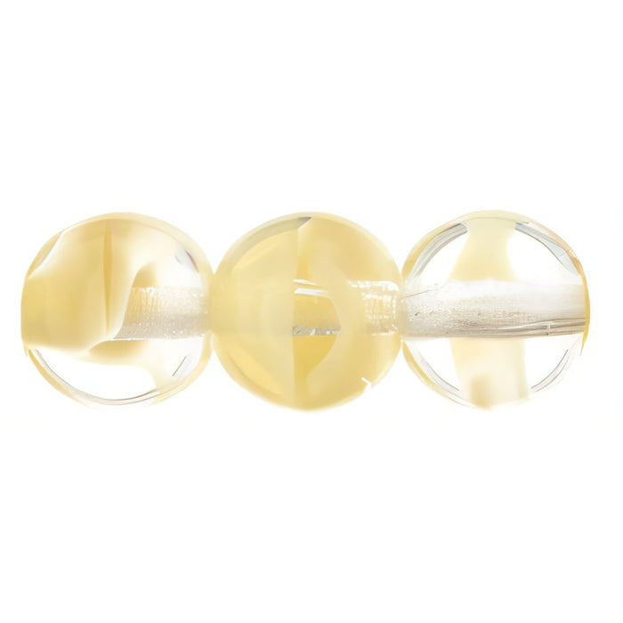 Czech Round Beads 8mm Crystal/Beige (25pcs)