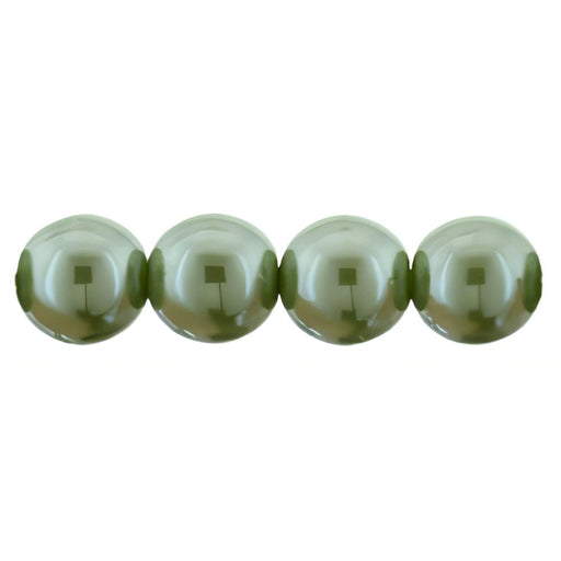 Czech Pearl Coat - Round 8mm Pearl - Sage Green (75pcs)