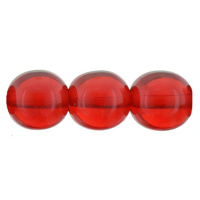 Czech Round Beads 8mm Siam Ruby (25pcs)
