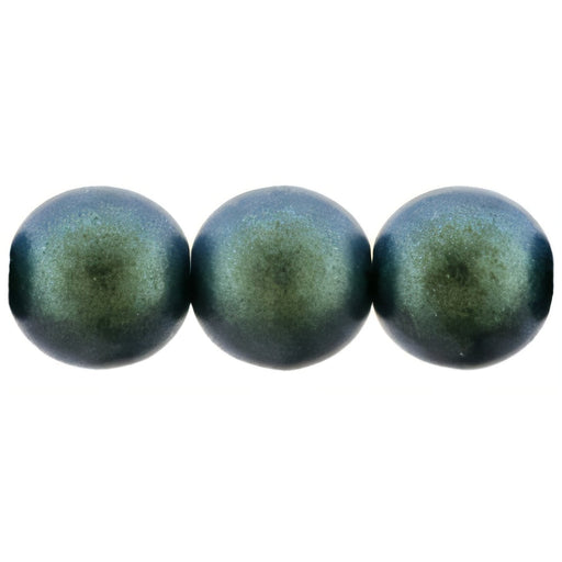 Czech Round Beads 8mm Polychrome - Aqua Teal (25pcs)