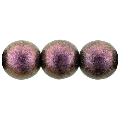 Czech Round Beads 8mm Polychrome - Pink Olive (25pcs)