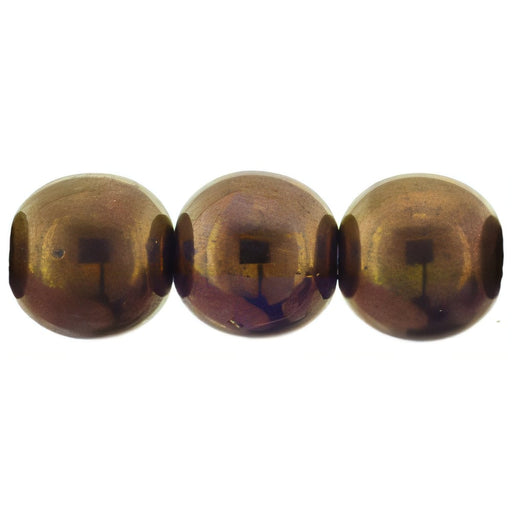 Czech Round Beads 8mm Patina - Tanzanite (25pcs)