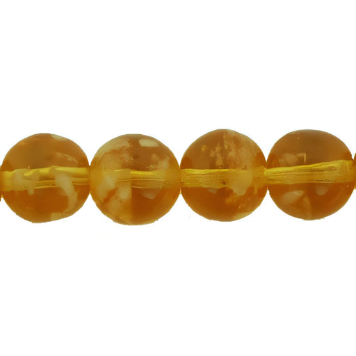 Czech Round Beads 8mm Glow in the Dark - Topaz
