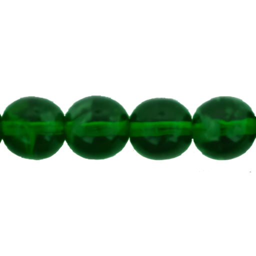 Czech Round Beads 8mm Glow in the Dark - Emerald