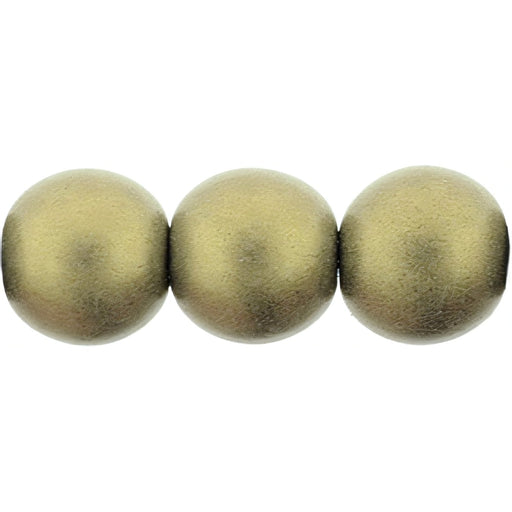 Czech Round Beads 8mm Sueded Gold Tanzanite (25pcs)