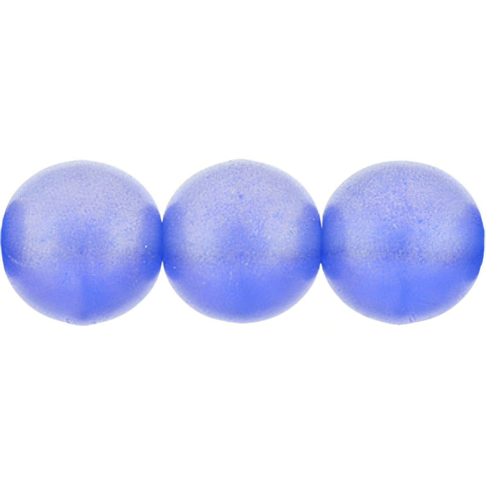 Czech Round Beads 8mm Sueded Gold Sapphire (25pcs)