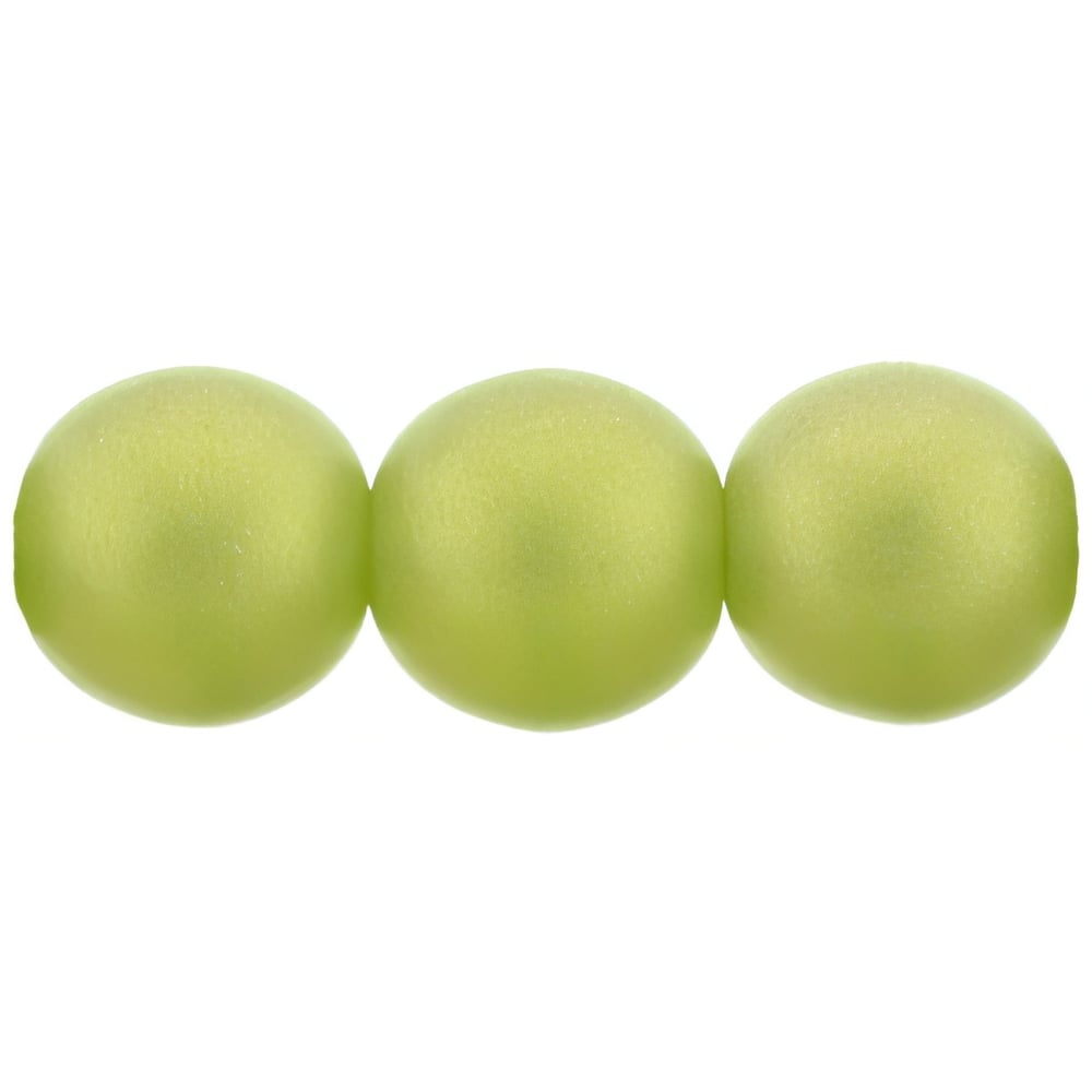 Czech Round Beads 8mm Sueded Gold Olivine (25pcs)