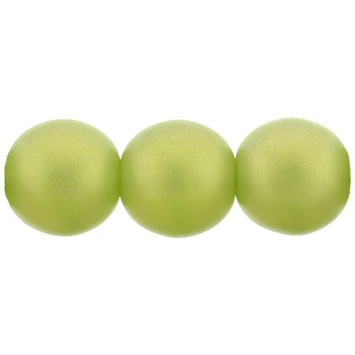 Czech Round Beads 8mm Sueded Gold Olivine (25pcs)