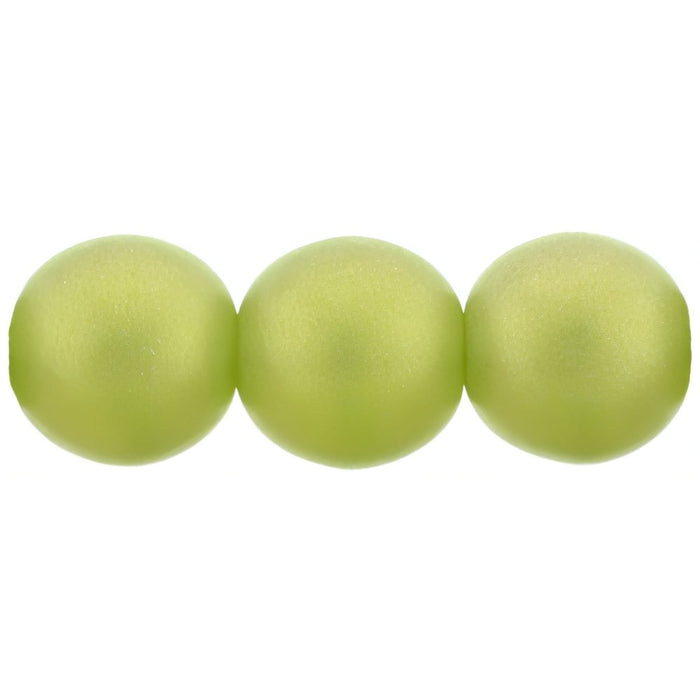 Czech Round Beads 8mm Sueded Gold Olivine (25pcs)
