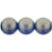 Czech Round Beads 8mm Sueded Gold Capri Blue (25pcs)