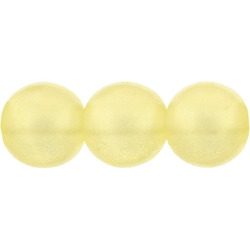 Czech Round Beads 8mm Sueded Gold Jonquil (25pcs)