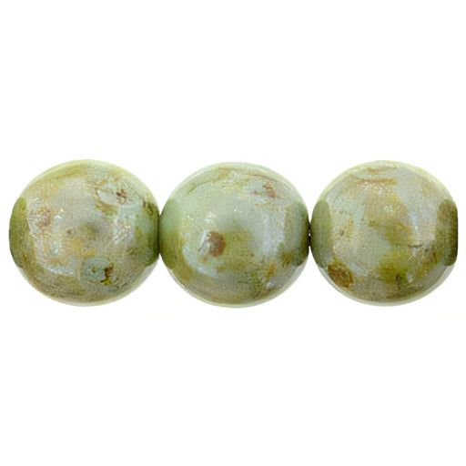 Czech Round Beads 8mm Ultra Luster - Opaque Green (25pcs)