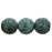 Czech Round Beads 8mm Turquoise - Black Stone Picasso (25pcs)