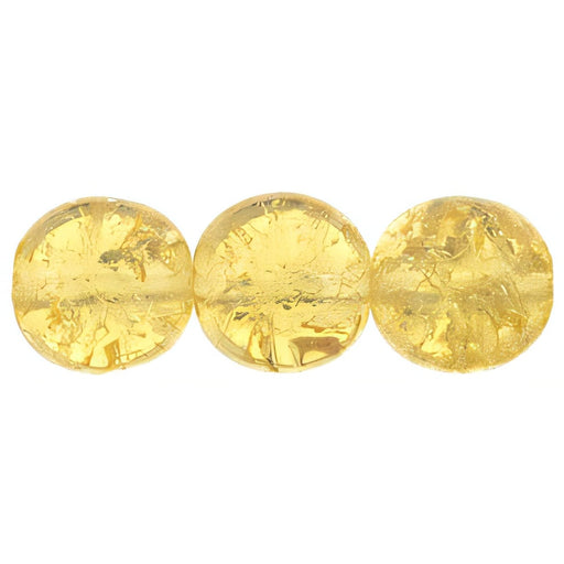 Czech Round Crackle Beads 8mm Lt Topaz (25pcs)