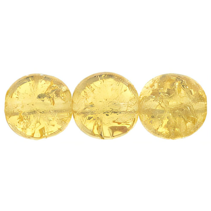 Czech Round Crackle Beads 8mm Lt Topaz (25pcs)