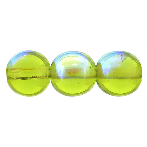 Czech Round Beads 8mm Olivine AB (25pcs)