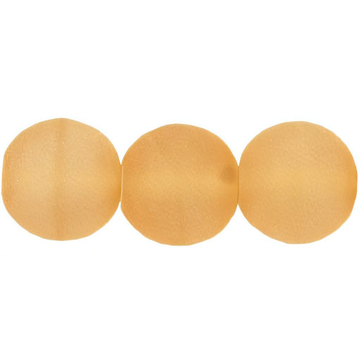 Czech Round Beads 10mm Matte - Lt Topaz (25pcs)